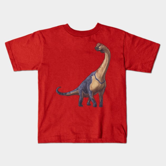 Brachiosaurus altithorax Kids T-Shirt by CoffeeBlack